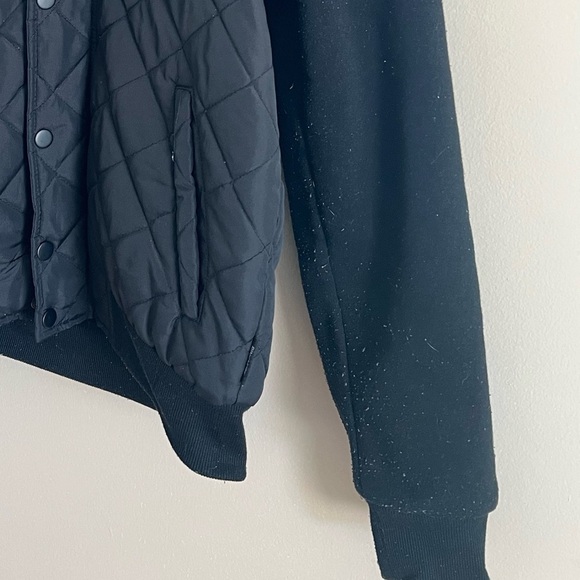 Ring of Fire Quilted Bomber Jacket Coat with Hood - Picture 2 of 4